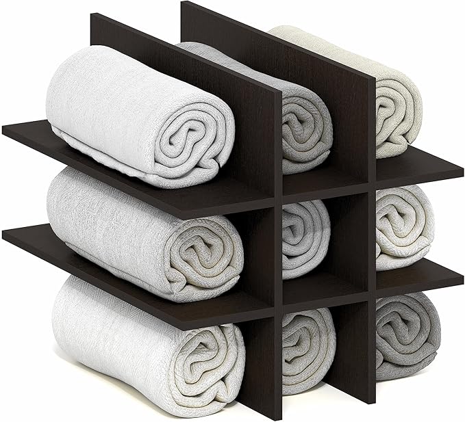 Furinno Cubicle Cube Insert, 9-Compartment Cube Organizer, Geometric Shelf Accessory, Fits into Furinno Triple Thick Cubes, I