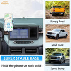 Aunginsy Dashboard Phone Mount Compatible with Ford Maverick 2022-2024, 8-inch Navigation Screen Upper Panel Fixed Clip 360° Rotation Mobile Phone Bracket for Most Cell Smartphone Holder Accessories