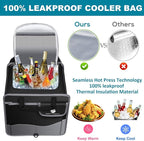 Trunk Organizer with Cooler, Collapsible Trunk Storage Container with Non Slip Bottom Strips, Large Multi-Compartment Waterproo