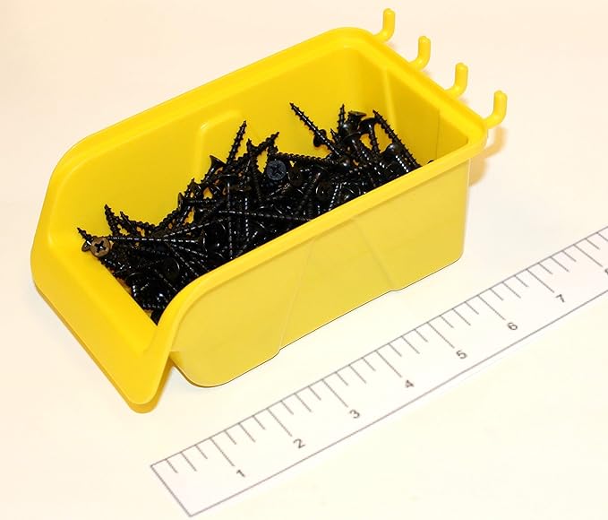 WallPeg Peg board Bin Kit - Kit PB-4 - Pegboard Accessories for Garage Storage & Tool Organizer - Workbench Bins Pegboard Acc