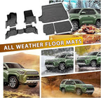 Powerty Floor Mat for Toyota 4Runner 2025 2026, All Weather TPE Custom Trunk Cargo Mat Liner with Backrest Mat Replacement for Toyota 4Runner Accessories (Fit 5 Seats,Not for Hybrid Model)