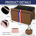 Homeve Trunk Organizer for Car, Waterproof Collapsible 3 Compartments Car Organizer, Foldable Storage for Car Accessories, Too