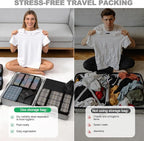 8 Set Packing Cubes for Travel,Suitcase Organizer Bags for Luggage with Shoe & Hanging Toiletry Bag, Vacation Essentials & Ac