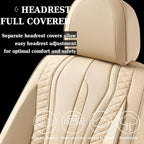 Coverado 9912 Car Seat Covers Full Set, Front Seat Cover and Back Seat Covers for Cars, Faux Leather Waterproof Seat Covers, 