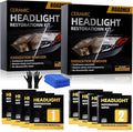 Headlight Restoration Kit, 3-Step Headlight Cleaner Wipes, Removes Yellowing, Oxidation & Cloudiness, Restores Clarity with U