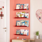 upsimples Acrylic Shelves for Wall Decor, 15" Display Shelf Perfume Organizer for Bathroom, Bedroom, Living Room, Floating Bo