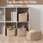 OIASKET Storage Baskets for Organizing, Woven Decorative Baskets for Shelves - Books, Towels, and Clothes, Cotton Rope Toy St