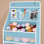 Univivi 5-Shelf Fabric Door Storage Over Door Hanging Organizer with 4 Large Pockets and 3 Small PVC Pockets Nursery Closet C