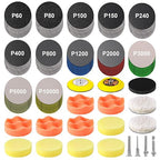 199 PCS 3 Inch Wet Dry Sanding Disc, GOH DODD Headlight Restoration Kit Drill Polishing Kit Sanding Attachment Hook Loop Sand