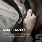 Sabre Safe Escape™ 3-in-1 Car Escape Tool for Car Safety with Spring-Loaded Window Breaker, No Swing Required, Seat Belt Cutt