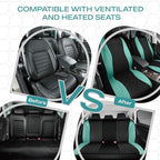 Skechers Car Seat Covers,Leather Seat Covers with GOGA Mat Technology,Waterproof Car Seat Covers Full Sets,Airbag Compatible,