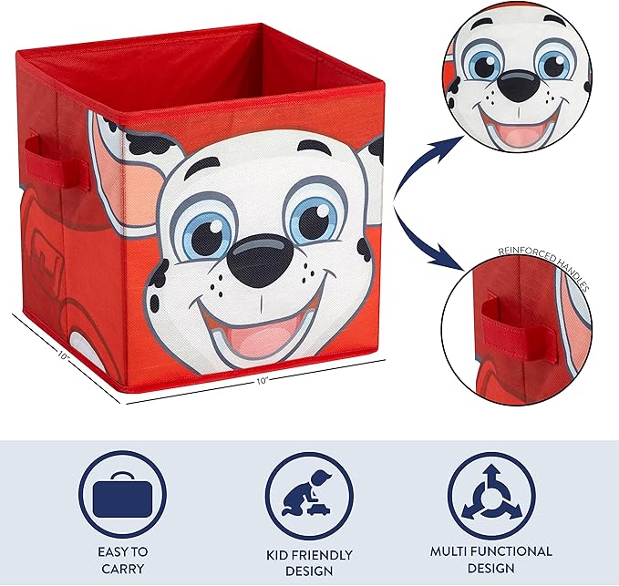 Paw Patrol Collapsible Storage Cubes, Set of 2, 10"x10"