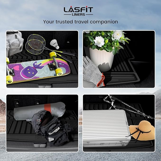 LASFIT Cargo Mat for Rogue 2021-2026, All Weather TPE Custom Fit Easy Clean Durable No-Curling Trunk Mat for Rogue 2026 2025 2024 2023 2022 2021 Cargo Liner, Black