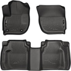 Husky Liners Weatherbeater Floor Mats | Fits 2015-2020 Honda Fit | Front & 2nd Row, 3-pc Black - 99491
