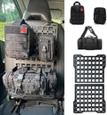 Metal Rigid Molle Panels for Vehicles Alloy Truck Mount Rack Panel Tactical Seat Back Organizer Adjustable Versatile Panel Stronger Than Plastic with 3 Pouches (Molle Panels 3 Detachable Pouches)