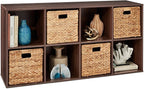 Best Choice Products 8-Cube Storage Organizer, 11in Shelf Opening, Bookcase, Display Shelf, Customizable w/ 3 Removable Back 