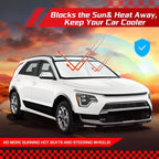 ARISMOTOR Windshield Sun Shade for Kia NIRO 2017-2024, Custom Fit Foldable Front Window Sunshade Sun Visor Protector, Block UV Rays Keep Your Car Cooler