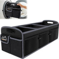 M KARMATER Car Trunk Organizer,Machine Washable PP Materials 3 Compartments Car Storage,95L Waterproof Polyester Cars