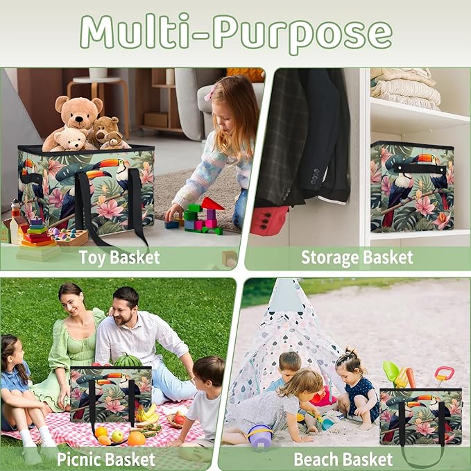 Reusable Grocery Bags Heavy Duty Shopping Bags Foldable Large Tote Bags with Long Handles & Hard Bottom