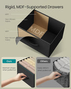 SONGMICS Dresser for Bedroom, Chest of Drawers, Steel, MDF, 9 Non-Woven Fabric Drawers, Storage Organizer Unit, Closet, Entry