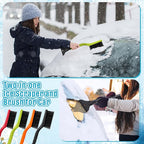 Uiifan 12 Pcs 16 Inch Winter Car Snow Brush Set Ice Scraper and Snow Brush for Car Windshield, Soft Bristle Head, 2 in 1 Winter Removal Tool for SUV and Truck Multi Functional Accessories Gift