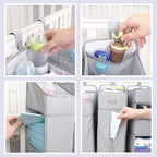 Orzbow 3-in-1 Hanging Diaper Organization Storage for Baby Essentials | Nursery Organizer and Baby Diaper Caddy | Hang on Cri