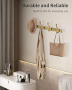 Vintage Coat Rack Wall Mount, Decorative Wall Coat Rack with 4 Hooks for Hanging Key Purse Hat Robe Towel Clothes Unique Hang