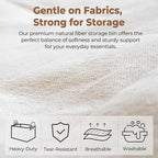 StorageWorks Fabric Storage Bins, Large Storage Baskets for Shelves, Closet Organizers and Storage Bins with Metal Frame, Han