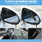 New Driver Gifts, Teen Driver Car Safety Accessories with Wide Angle Rear View Mirror,Suction Cup Blind Spot Mirrors,Car Mirror Wiper for Wide Vision Clear Visibility for Women Drivers in Bad Weather