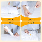 10 Jumbo Vacuum Seal Bags with Hand Pump, Vacuum Storage Bags, Space Saver Bags for Clothing, Comforters, Blankets, Bedding, 