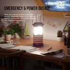 Lichamp LED Camping Lantern, 4 Pack Battery Powered Flashlight for Power Outages, Portable Collapsible Hanging Light Essentia