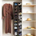 Simple Houseware 10 Shelves Hanging Shoes Organizer Holder for Closet, Brown