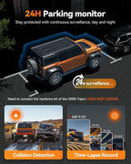 WOLFBOX G900 Tripro Cabin Version 3 Channel 4K Rear View Mirror Camera,8MP STARVIS IMX678 Night Vision,4K+1080P+2.5K Front In