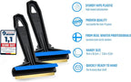 Car Ice Scraper Brass Blade - fast, easy & efficient - [ 2 Pack ] Brass Ice Scraper for Car - Ice Scrapers for Car Windshield Ice Scraper - Original Murska from Europe - for Winter - A054-2 Black Blue