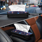 Car Tissue Holder Car Visor Organizer Tissue Box Holder for Car Sun Visor Organizer with Car Vehicle Accessories Essentials Interior for Women Men Purple Jellyfish Clownfish Dolphin