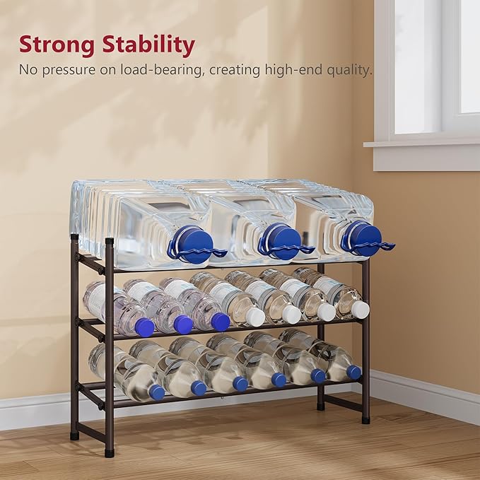 Tajsoon 3 Tier Expandable Shoe Rack for Closet, 28“-41“Adjustable & Stackable Shoe Shelf Storage, Metal Shoe Rack Organizer f