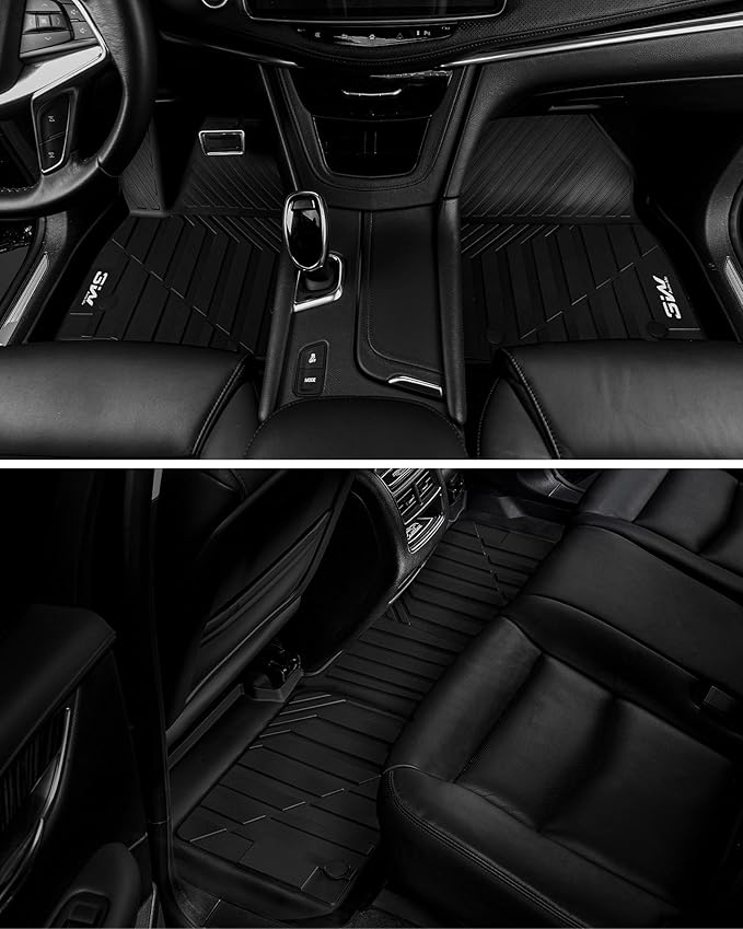 3W Floor Mats & Cargo Liner & Seat Back Mats for 2021-2026 （Only 8 Seats） Chevrolet Chevy Tahoe/GMC Yukon(Not Fit Yukon XL)/Cadillac Escalade(Not Fit Escalade ESV),All Weather Car Mats