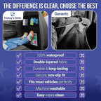 2 Pack Kick Mats Back Seat Protector - Backseat Car Organizer for Kids, Car Storage Organizer, Back Seat Cars Organizers, Cars Organizers Backs Seats, Travel Accessories, 4 Pockets