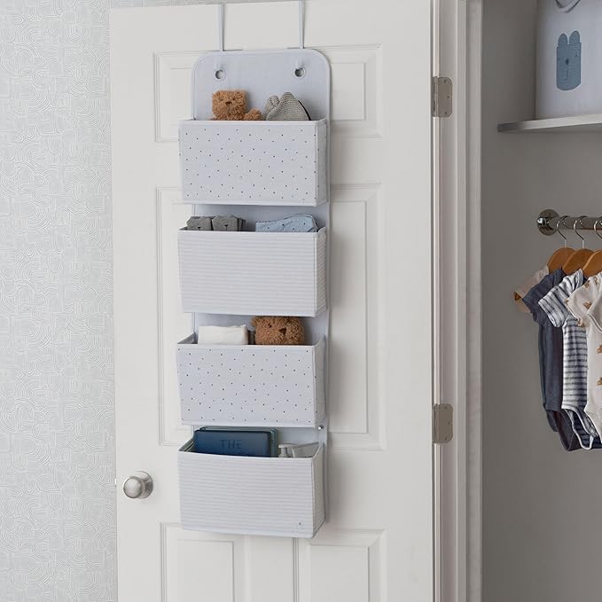 Delta Children GAP babyGap 2-Pack Over the Door Storage Organizer with 4 Pockets, Blue