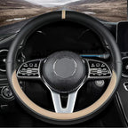 Custom fit for Mazda Car Steering Wheel Cover, Nappa Leather Car Steering Wheel Cover Non-Slip Steering Wheel Cove-r, Designed for Mazd-a Interior Accessories (Beige,for Mazda)