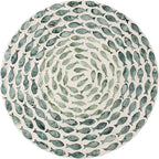 Boston International Lazy Susan Centerpiece Spinnable Tabletop Serving Tray Turntable, 15.75", Mother of Pearl Swirling Fish