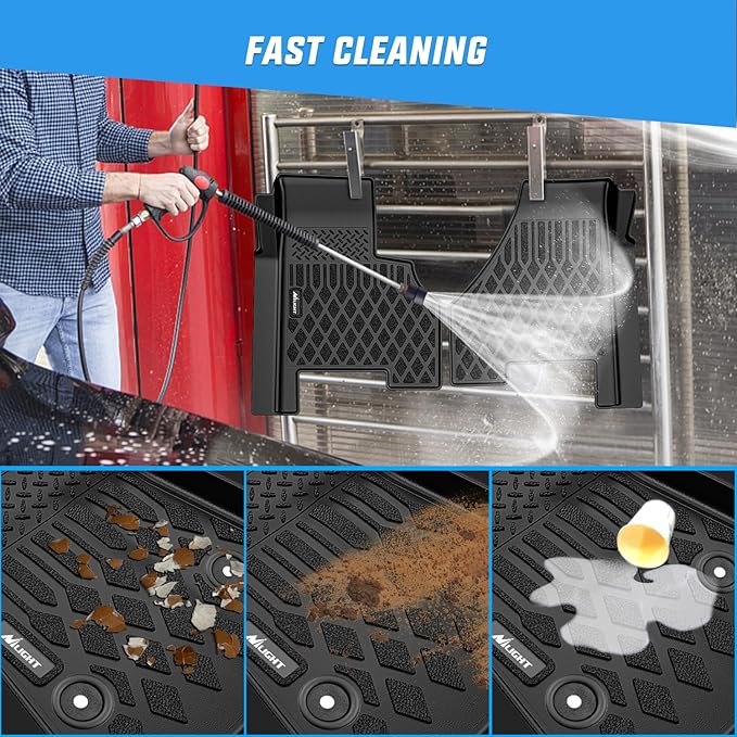 Nilight TPE Floor Mats for Freightliner Cascadia 2018 2019 2020 2021 2022 2023 All Weather Custom Fit Heavy Duty Floor Liners