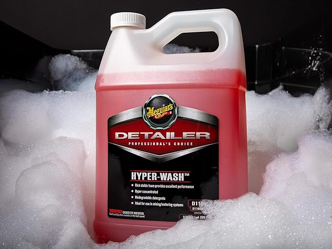 Meguiar's D110 Hyper Wash Foaming Car Wash, Lifts Off Dirt and Leaves a Rich Shine, Car Wash Soap Helps Preserve Wax, Highly 