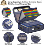 COLCASE Fireproof File Box, Hard Case Fireproof Document Organizer with Lock Hard-Shell Design Fireproof Water Resistant Safe