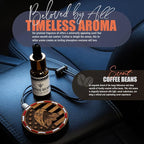 Handmade Wood Car Air Freshener — American Flag Designed Refillable Essential Oil Diffuser — Long Lasting Coffee Beans Fragra