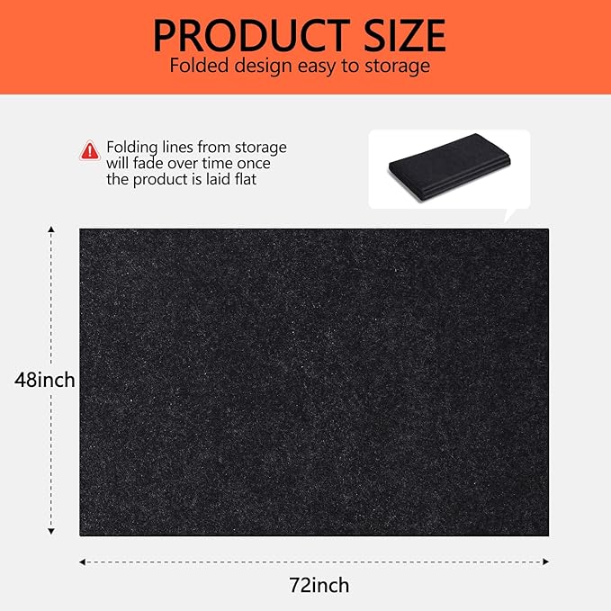 Oil Spill Mat, 2 PCS 48×72 Inch Garage Floor Mat for Under Car, Waterproof, Reusable Washable Premium Oil Absorbent Pads Prot