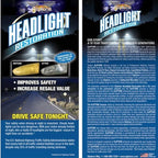 Gliptone Headlight Restoration Kit, No Sanding or Tools Required, Restores Yellowed and Cloudy Headlights, Improves Night Vis