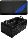 YOSRTER Car Trunk Organizer for Dodge Charger Durango Challenger Ram Collapsible Storage Box with Handle Foldable Lid Non