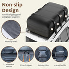 iBirdie Roof Rack Cargo Carrier 24.1 Cubic Feet, Soft-Shell Rooftop Cargo Box, Waterproof Heavy Duty 1200D for Car with/Without Roof Rack, Includes Anti-Slip Mat, Door Hooks, 52x40x20 inches