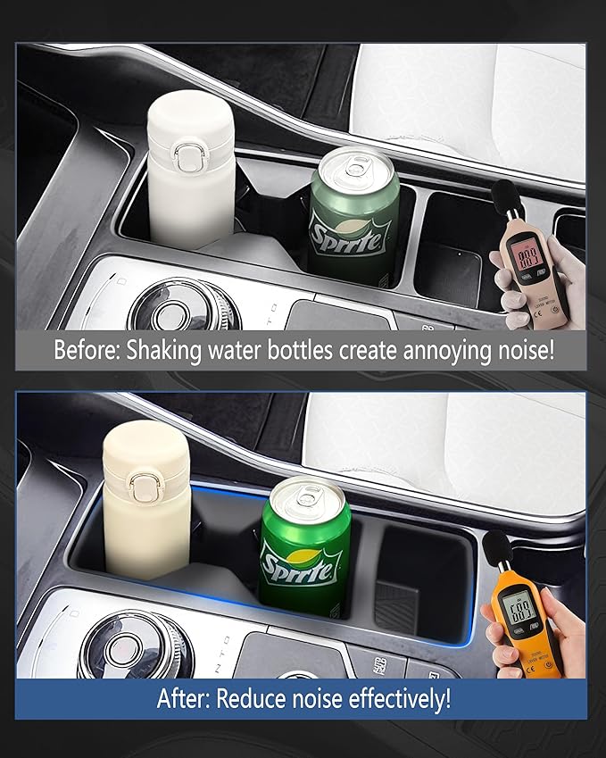 Cup Holder Inserts for 2021-2025 2026 KIA Sorento Accessories, Non-Slip TPE Center Console Protector Organizer to Prevent Spills & Scratches for Sorento Interior Accessories